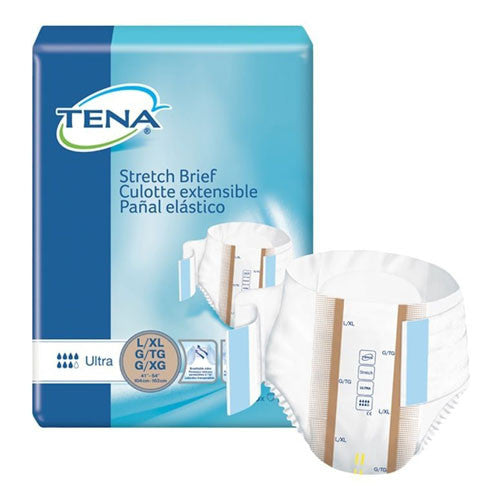 Tena Ultra Stretch Briefs, Large / Extra Large - 36 Ea, 2 Pack